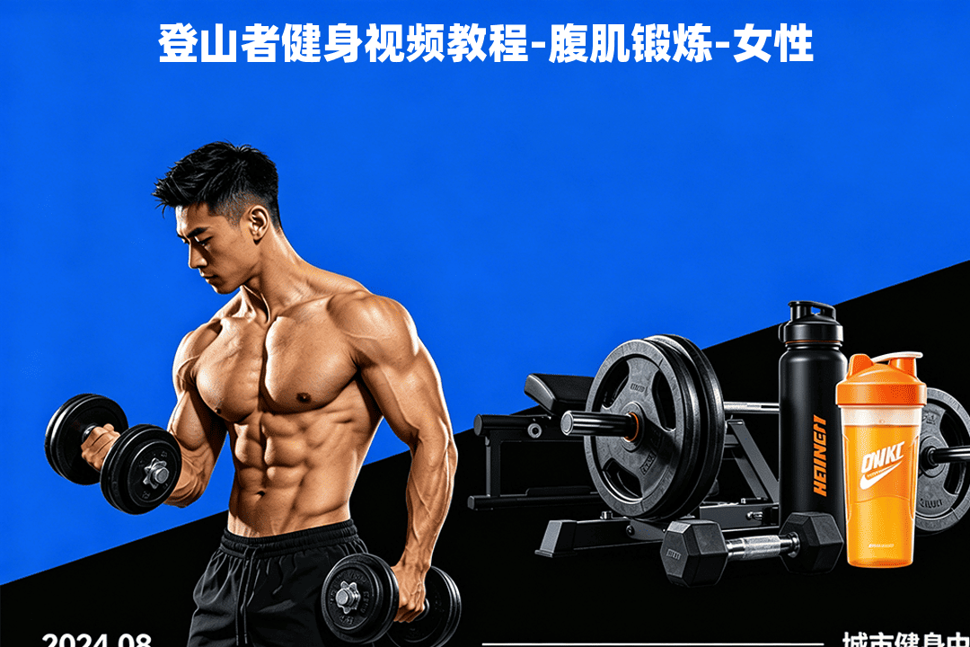 登山者健身视频教程-腹肌锻炼 - 小练场