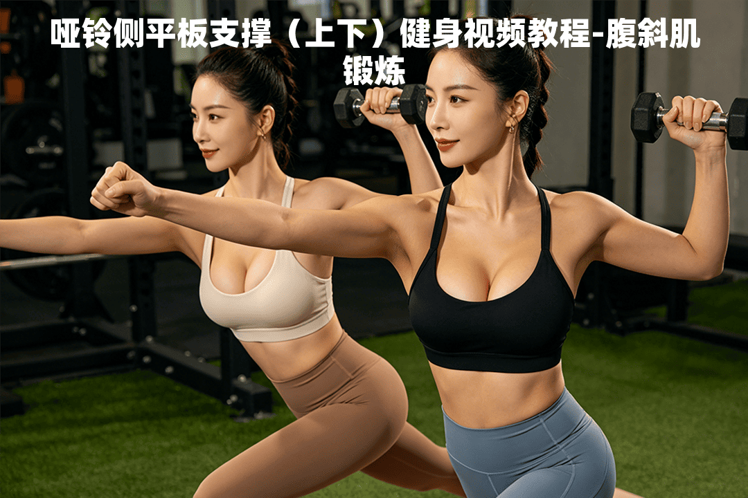 哑铃侧平板支撑（上下）健身视频教程-腹斜肌锻炼