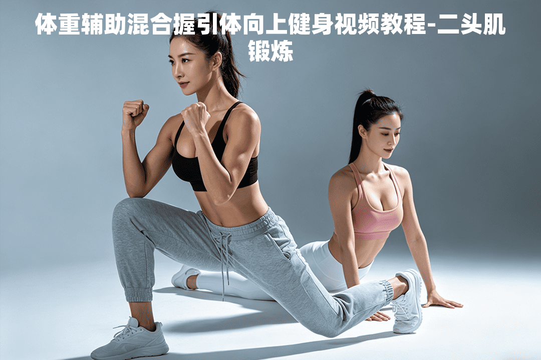 体重辅助混合握引体向上健身视频教程-二头肌锻炼