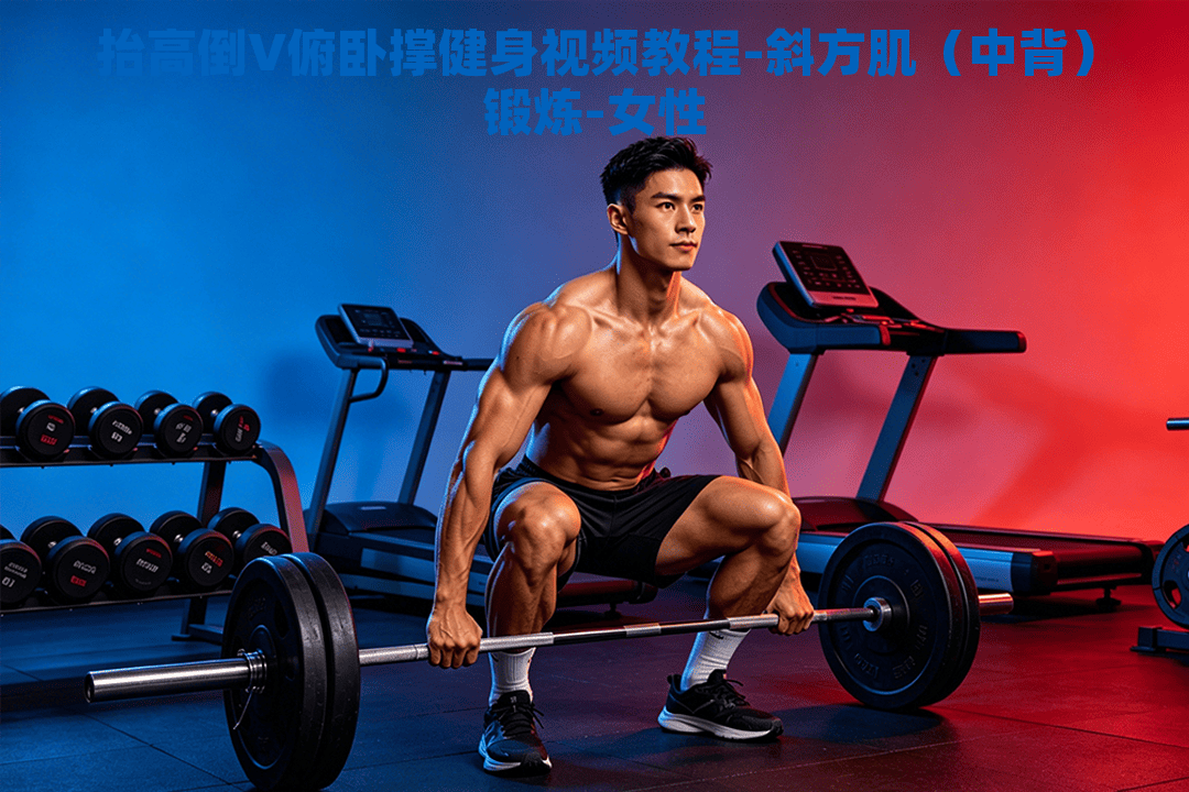 抬高倒V俯卧撑健身视频教程-斜方肌（中背）锻炼
