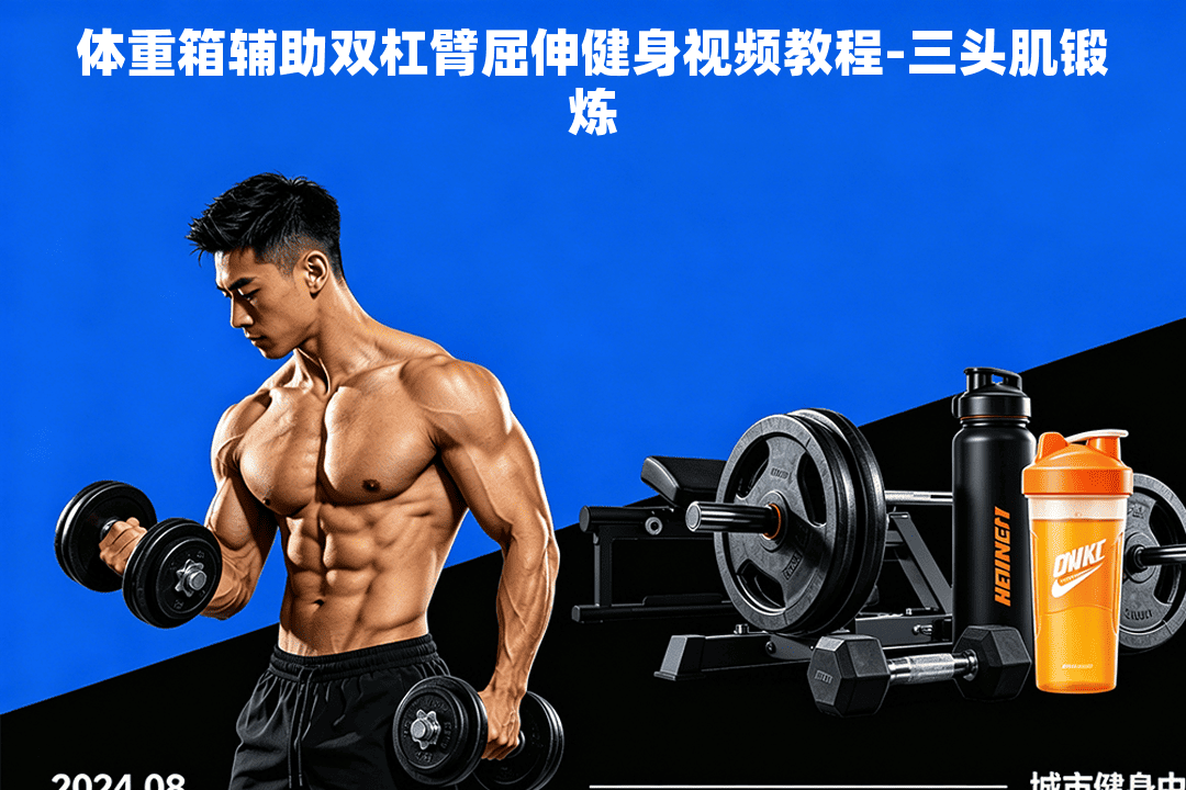 体重箱辅助双杠臂屈伸健身视频教程-三头肌锻炼