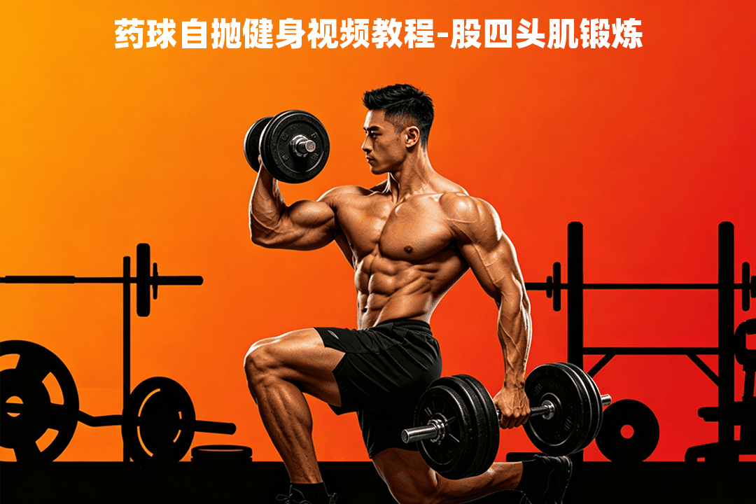 药球自抛健身视频教程-股四头肌锻炼