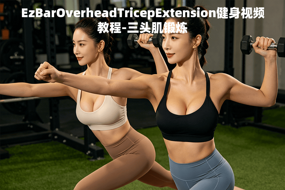 EzBarOverheadTricepExtension健身视频教程-三头肌锻炼