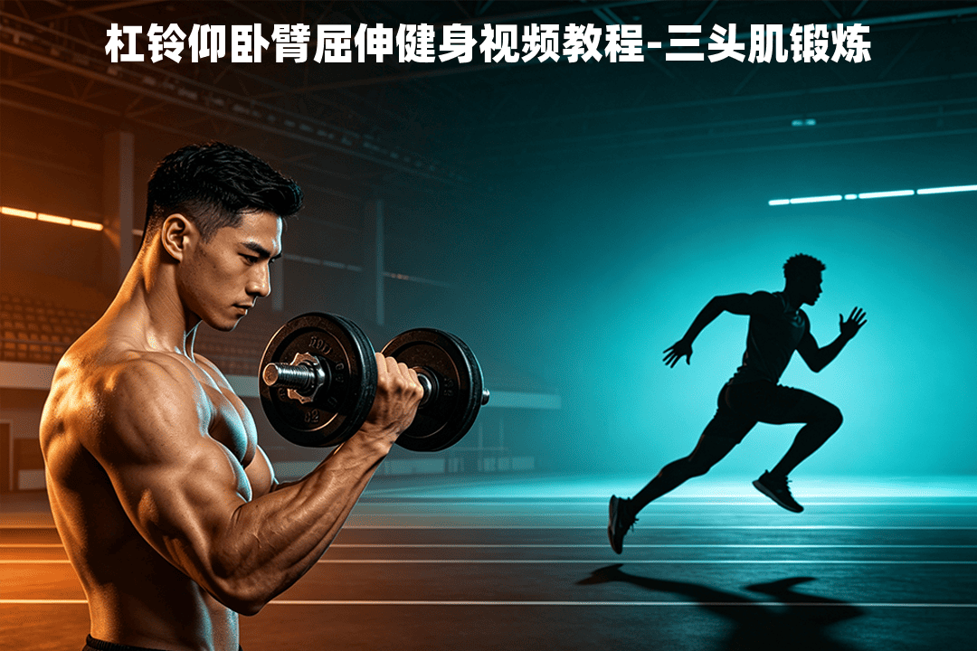 杠铃仰卧臂屈伸健身视频教程-三头肌锻炼