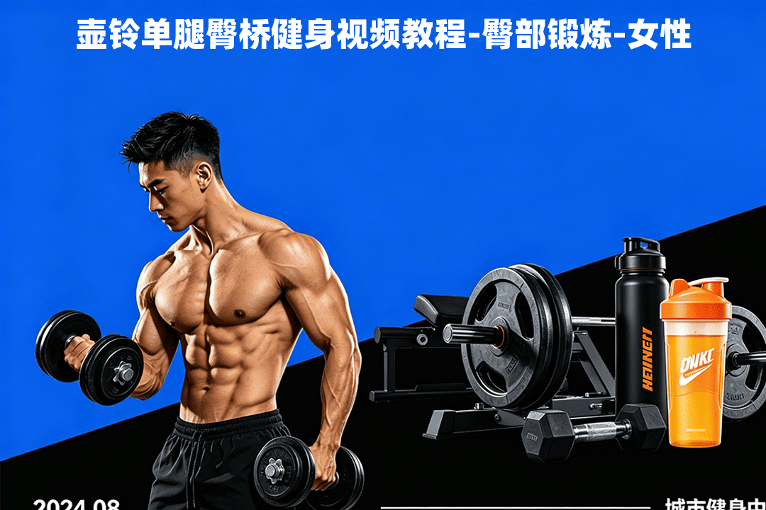 壶铃单腿臀桥健身视频教程-臀部锻炼