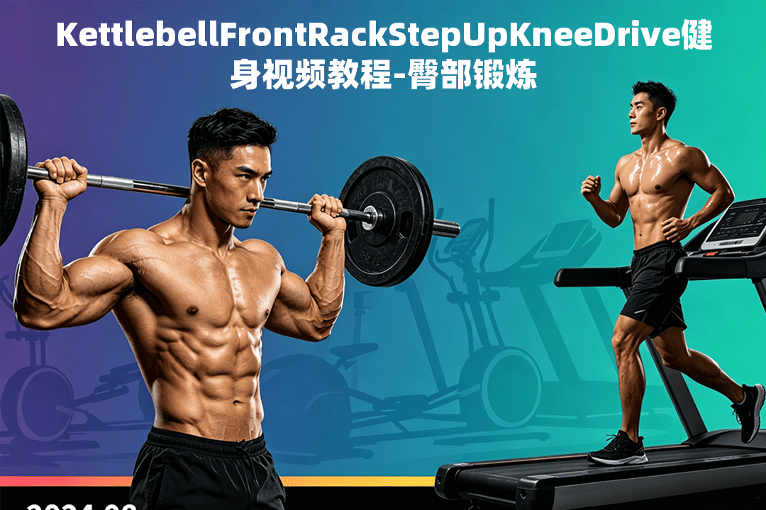 KettlebellFrontRackStepUpKneeDrive健身视频教程-臀部锻炼