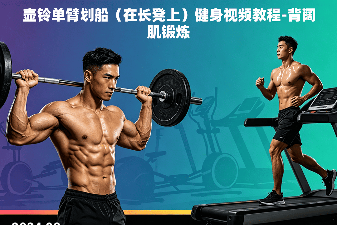 壶铃单臂划船（在长凳上）健身视频教程-背阔肌锻炼