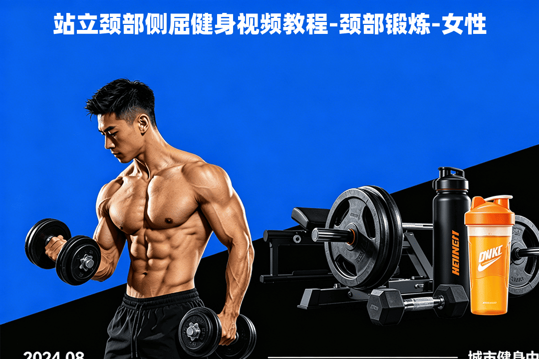 站立颈部侧屈健身视频教程-颈部锻炼