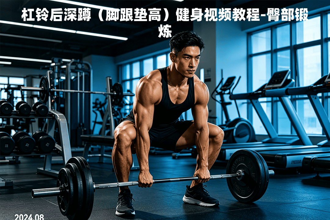 杠铃后深蹲（脚跟垫高）健身视频教程-臀部锻炼