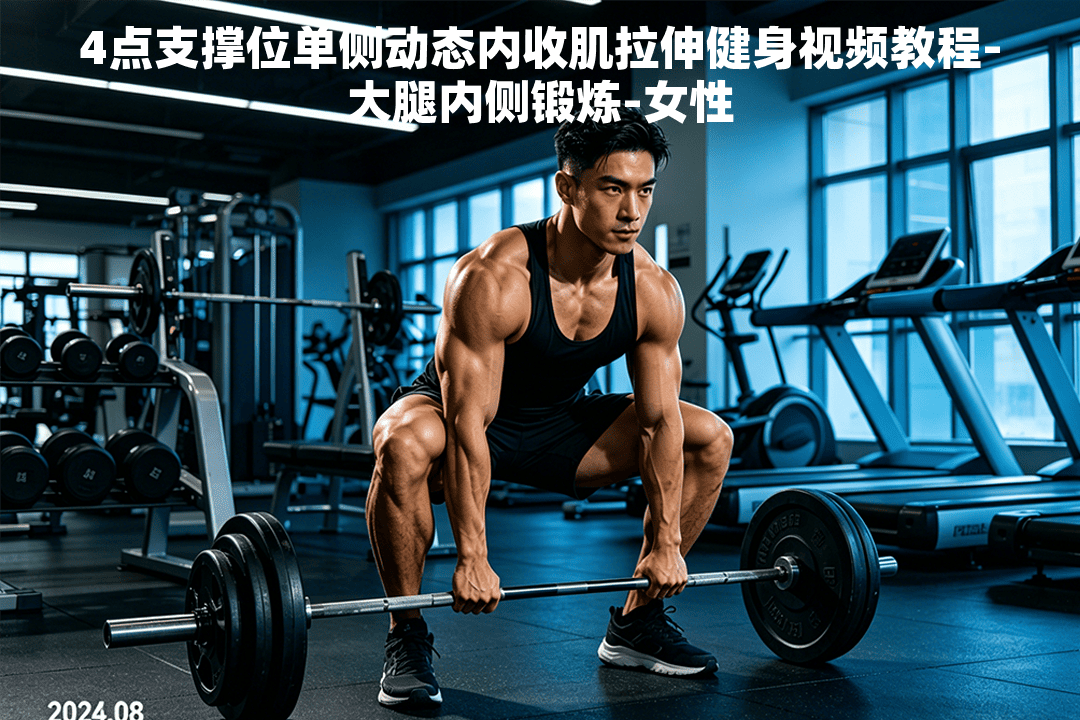 4点支撑位单侧动态内收肌拉伸健身视频教程-大腿内侧锻炼