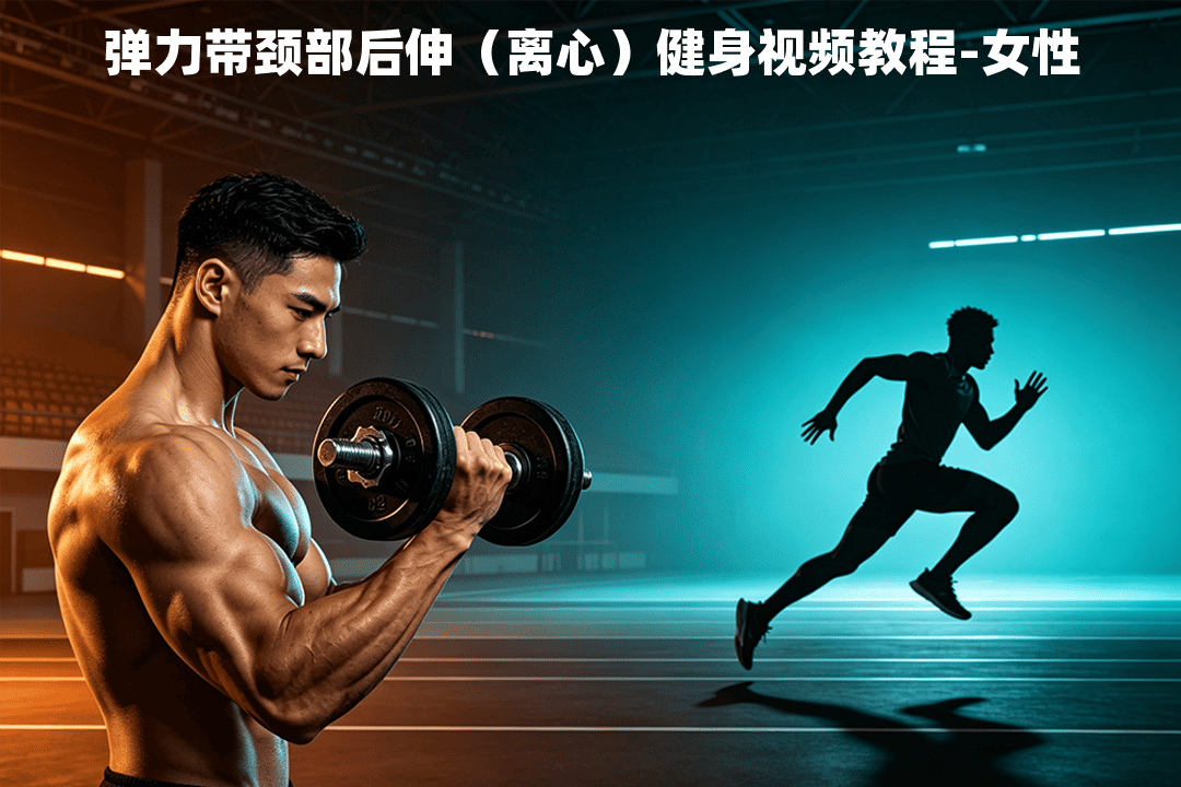 弹力带颈部后伸（离心）健身视频教程