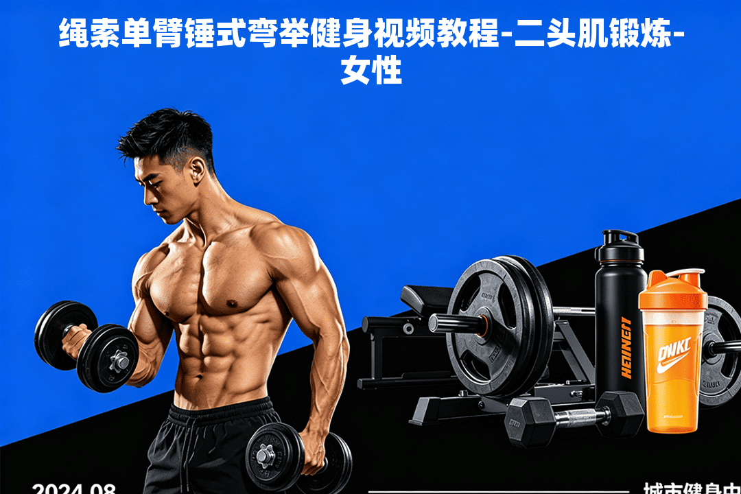 绳索单臂锤式弯举健身视频教程-二头肌锻炼