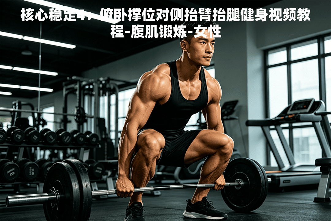 核心稳定4：俯卧撑位对侧抬臂抬腿健身视频教程-腹肌锻炼