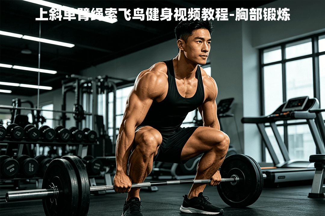 上斜单臂绳索飞鸟健身视频教程-胸部锻炼