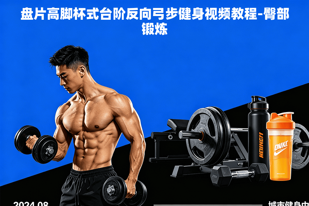 盘片高脚杯式台阶反向弓步健身视频教程-臀部锻炼
