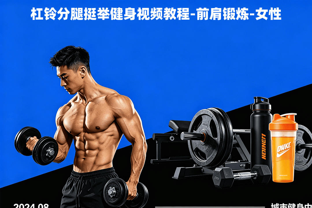 杠铃分腿挺举健身视频教程-前肩锻炼