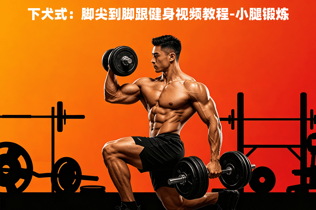 下犬式：脚尖到脚跟健身视频教程-小腿锻炼