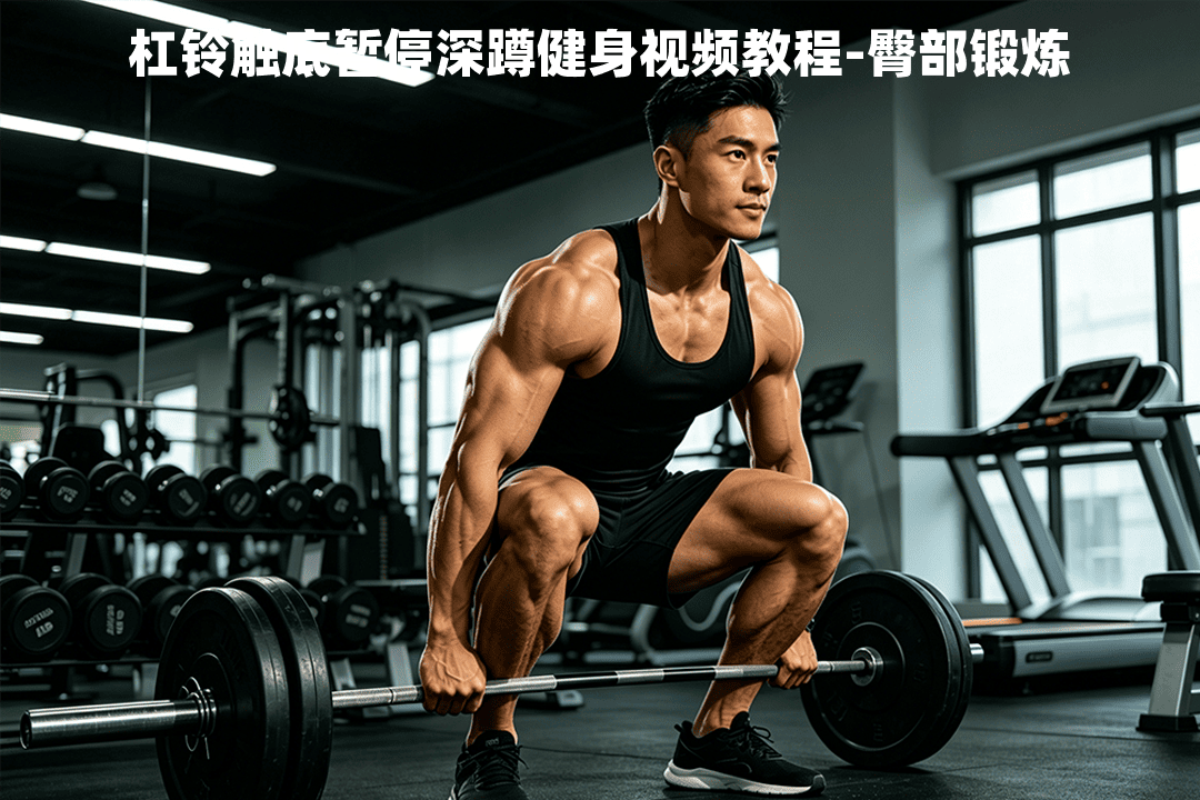 杠铃触底暂停深蹲健身视频教程-臀部锻炼