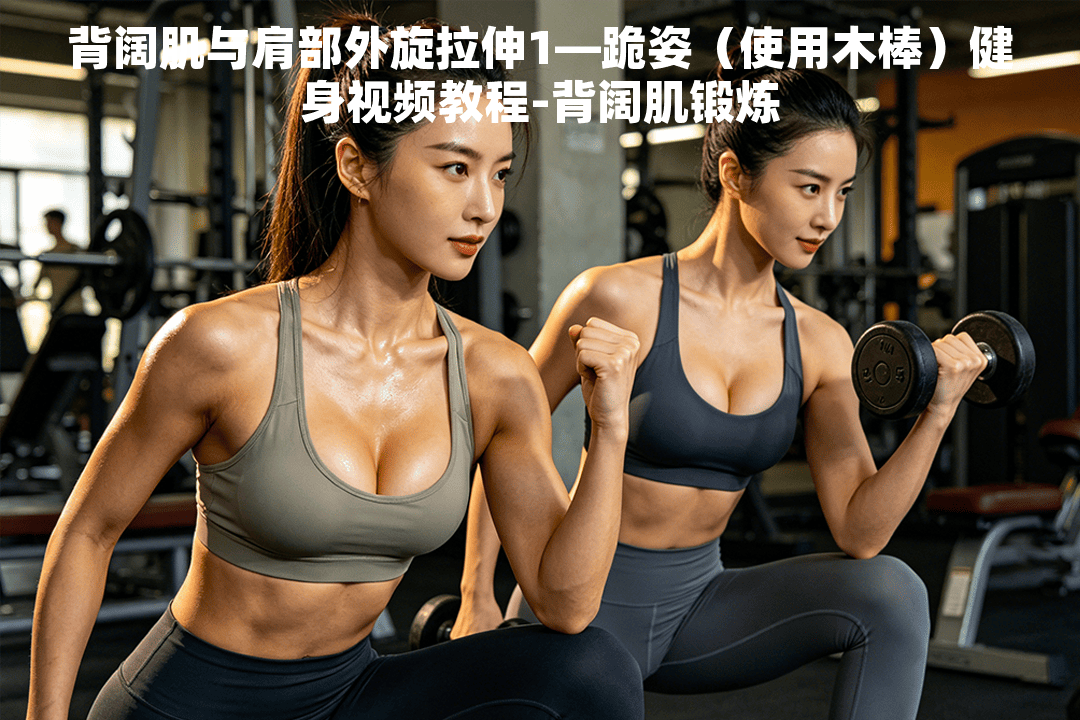 背阔肌与肩部外旋拉伸1—跪姿（使用木棒）健身视频教程-背阔肌锻炼 - 小练场