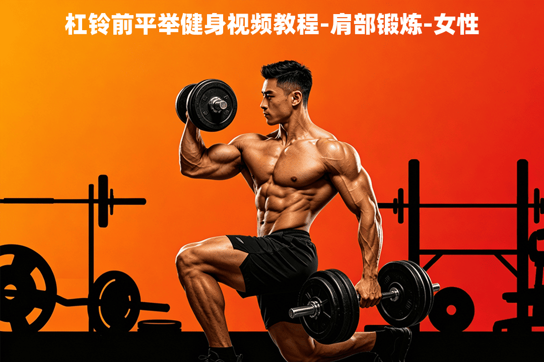 杠铃前平举健身视频教程-肩部锻炼