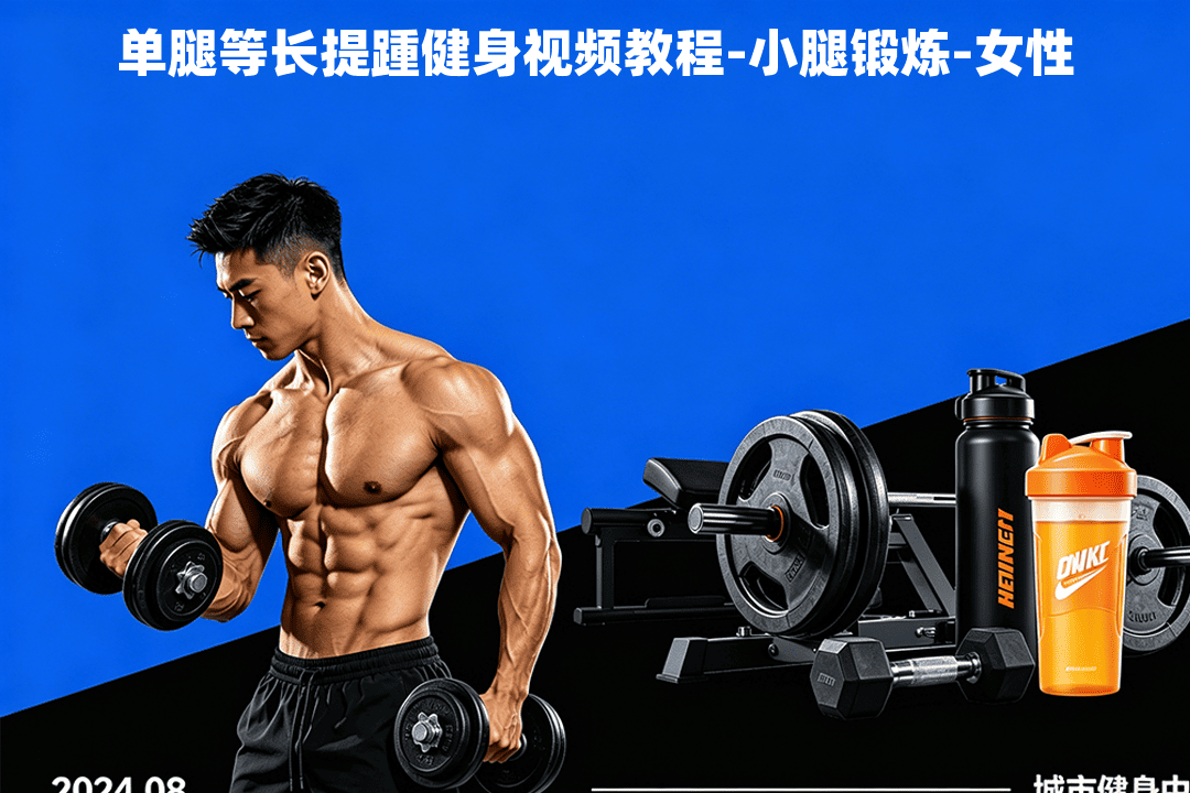 单腿等长提踵健身视频教程-小腿锻炼