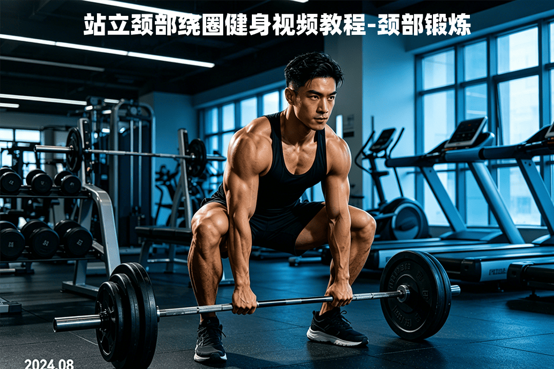 站立颈部绕圈健身视频教程-颈部锻炼