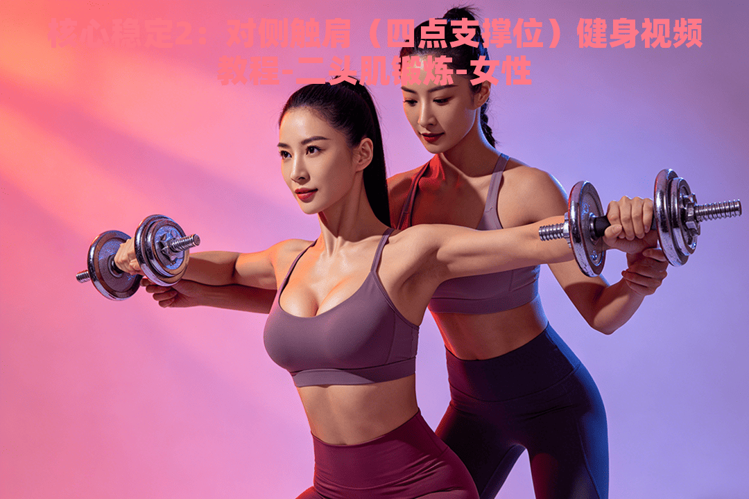 核心稳定2：对侧触肩（四点支撑位）健身视频教程-二头肌锻炼