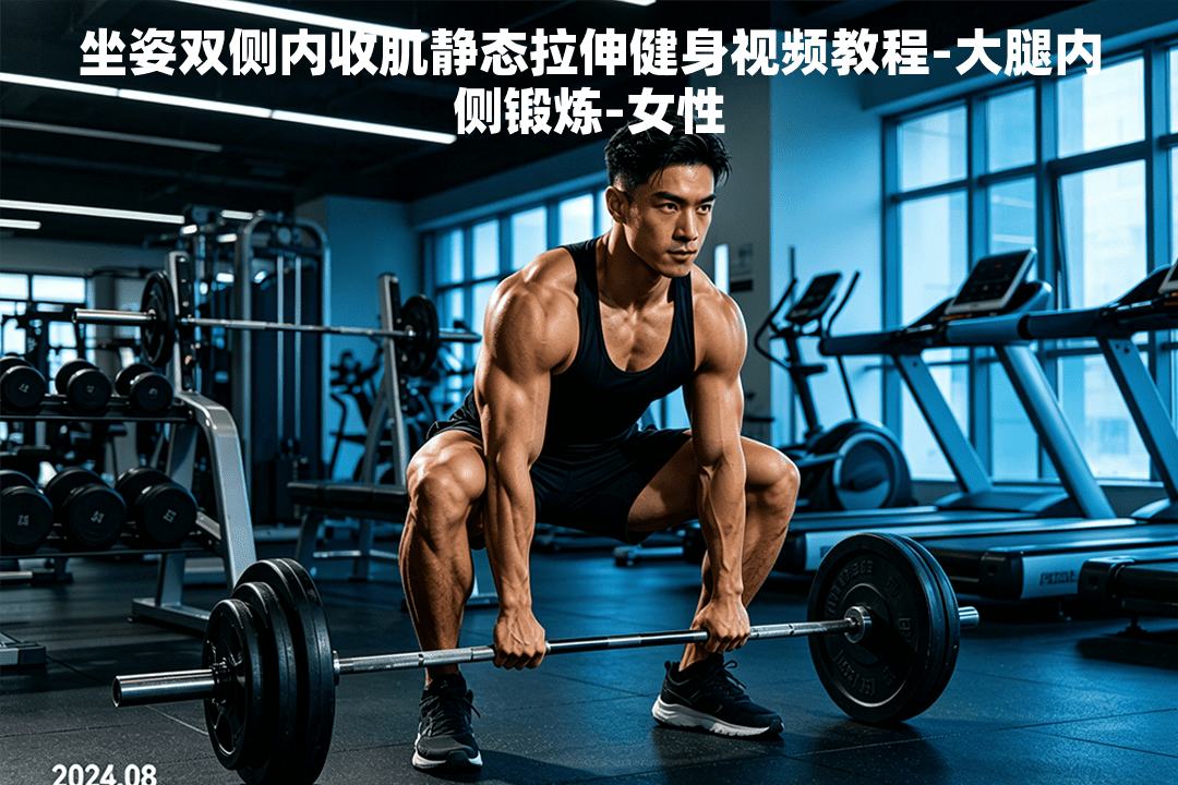 坐姿双侧内收肌静态拉伸健身视频教程-大腿内侧锻炼