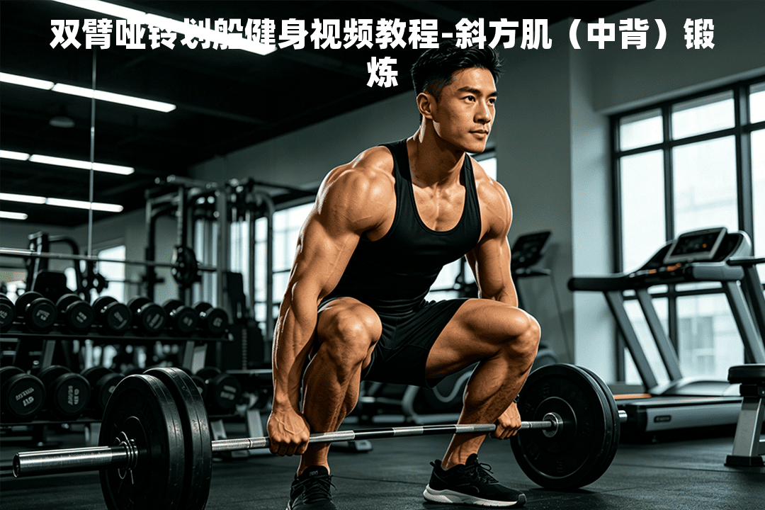双臂哑铃划船健身视频教程-斜方肌（中背）锻炼