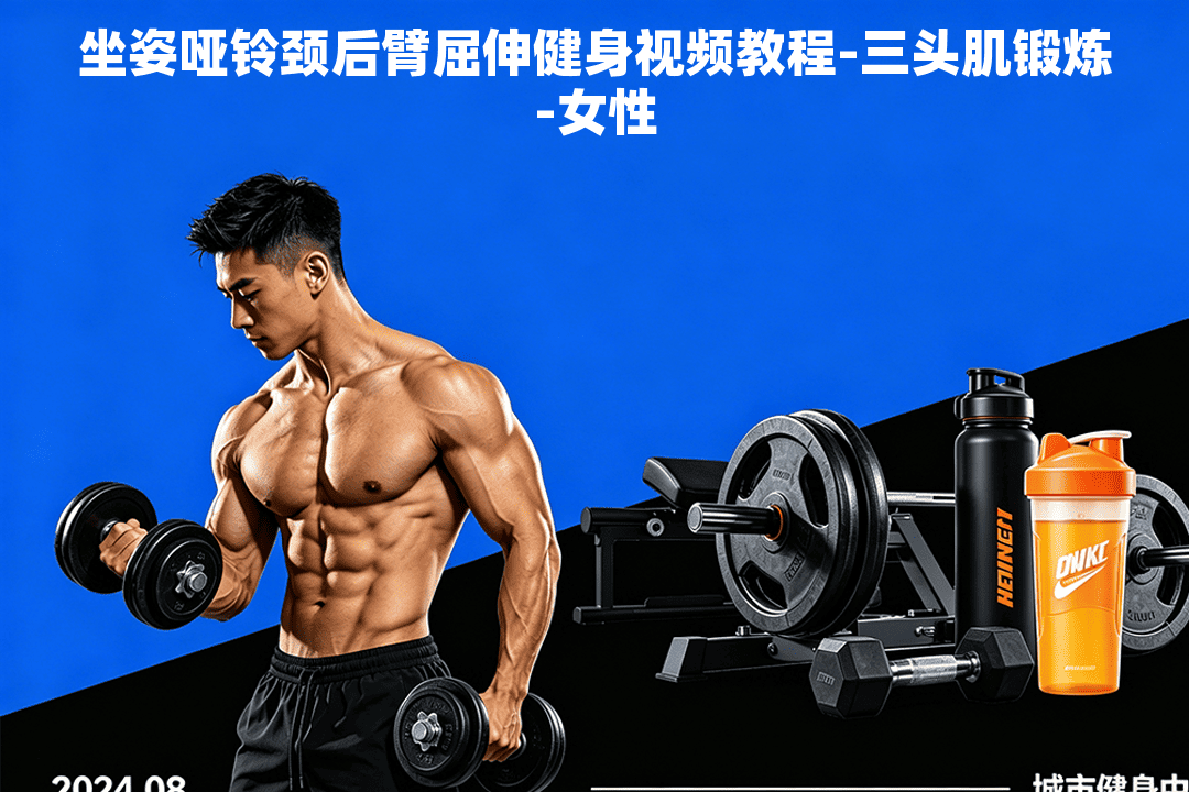 坐姿哑铃颈后臂屈伸健身视频教程-三头肌锻炼