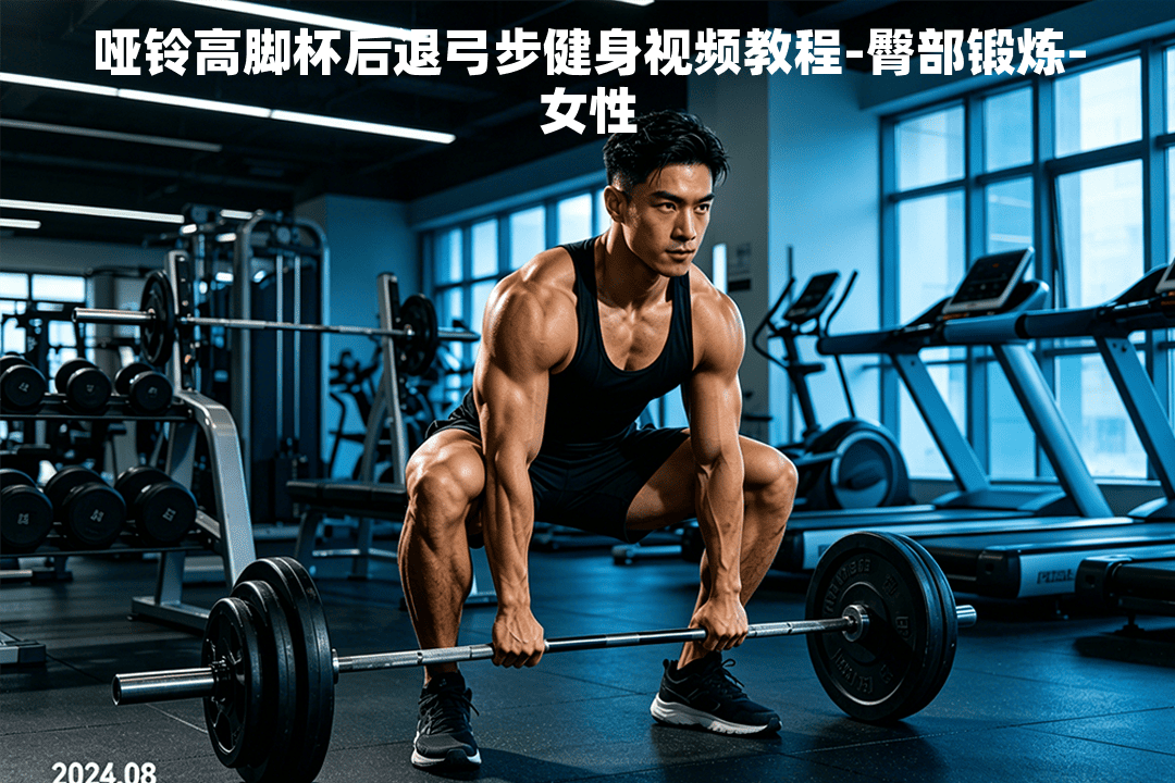 哑铃高脚杯后退弓步健身视频教程-臀部锻炼