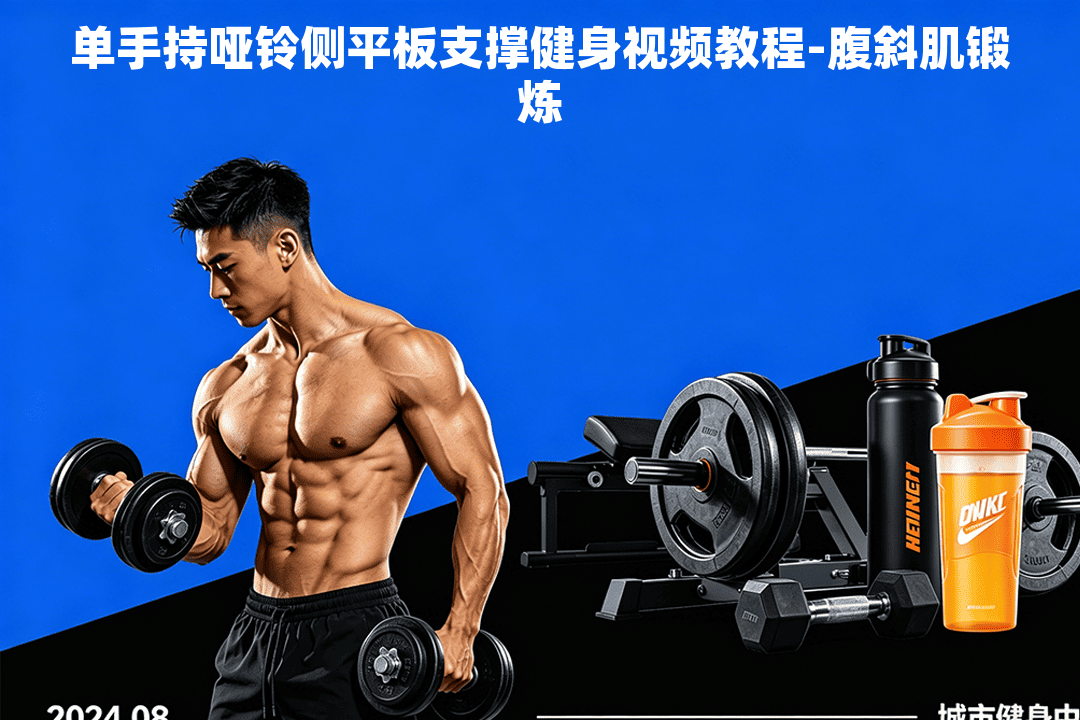 单手持哑铃侧平板支撑健身视频教程-腹斜肌锻炼